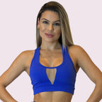 Top Ilusion Suplex Azul com Tule