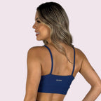 Top Isa Cotelê Marinho