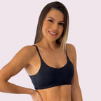 Top Yasmim Preto com Elástico Preto Shallow