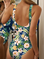 Maiô Feminino Decote V Laço Lateral