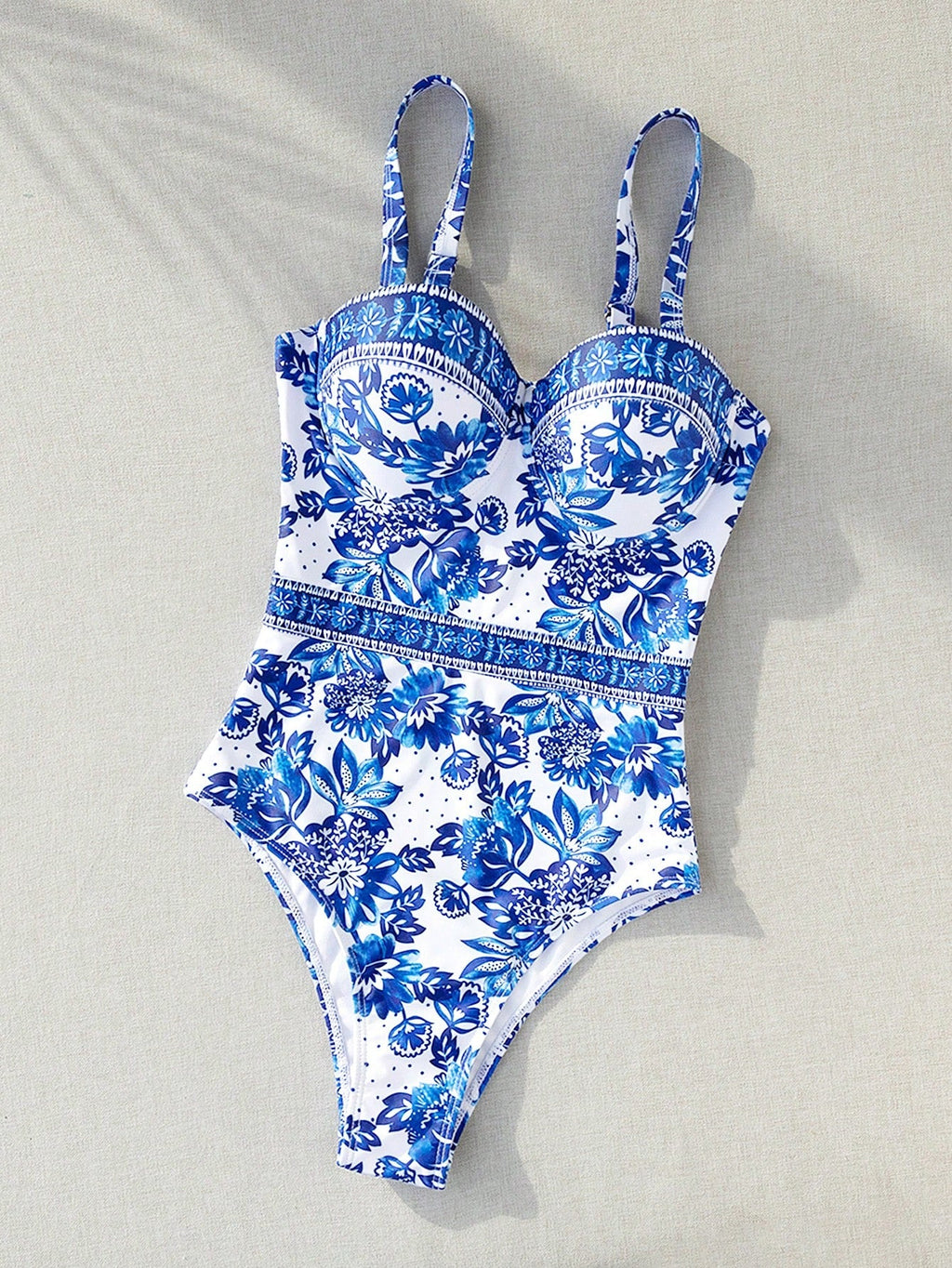 Maiô Feminino com Bojo Boho Azul