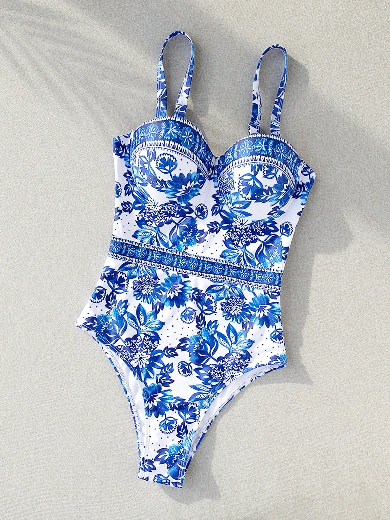 Maiô Feminino com Bojo Boho Azul