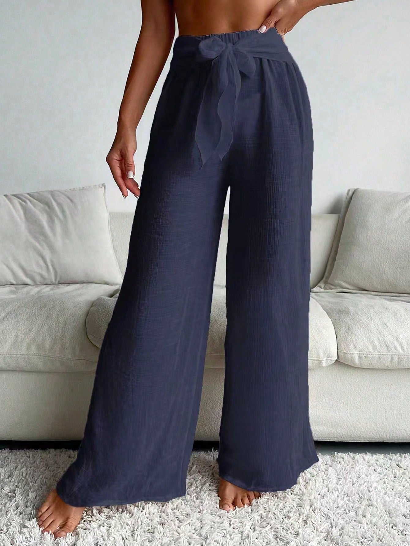 Saída de Praia Calça Feminina com Laço