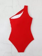 Maiô Assimétrico com Decote Franzido