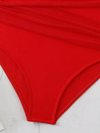 Maiô Assimétrico com Decote Franzido