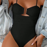 Maiô Feminino com Bojo e Alças Finas Decote U