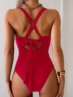 Maiô com Bojo Disfarça Barriga Costas Cruzada