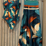 Kit Maiô Feminino + Saia Saída De Praia