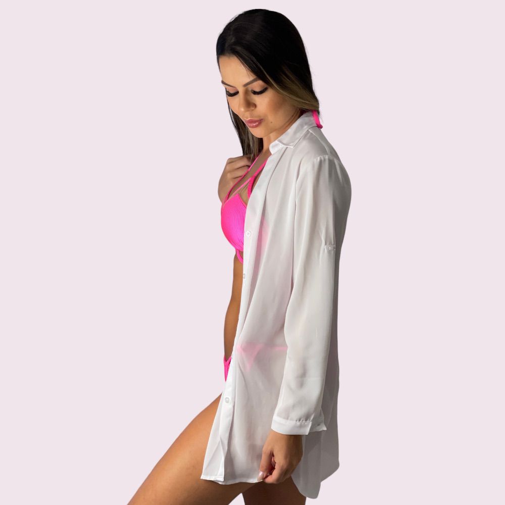 Camisa de Praia Branco G/GG