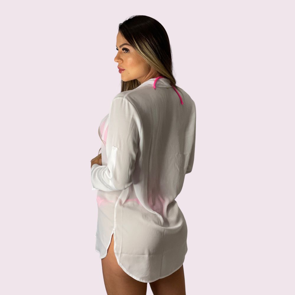 Camisa de Praia Branco G/GG