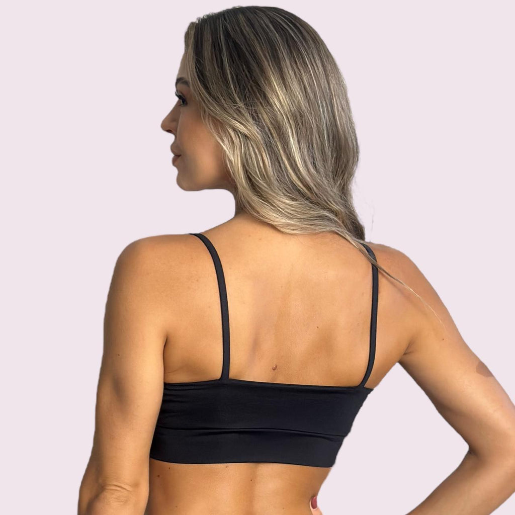 Top Isa Suplex Preto com Shallow Pink