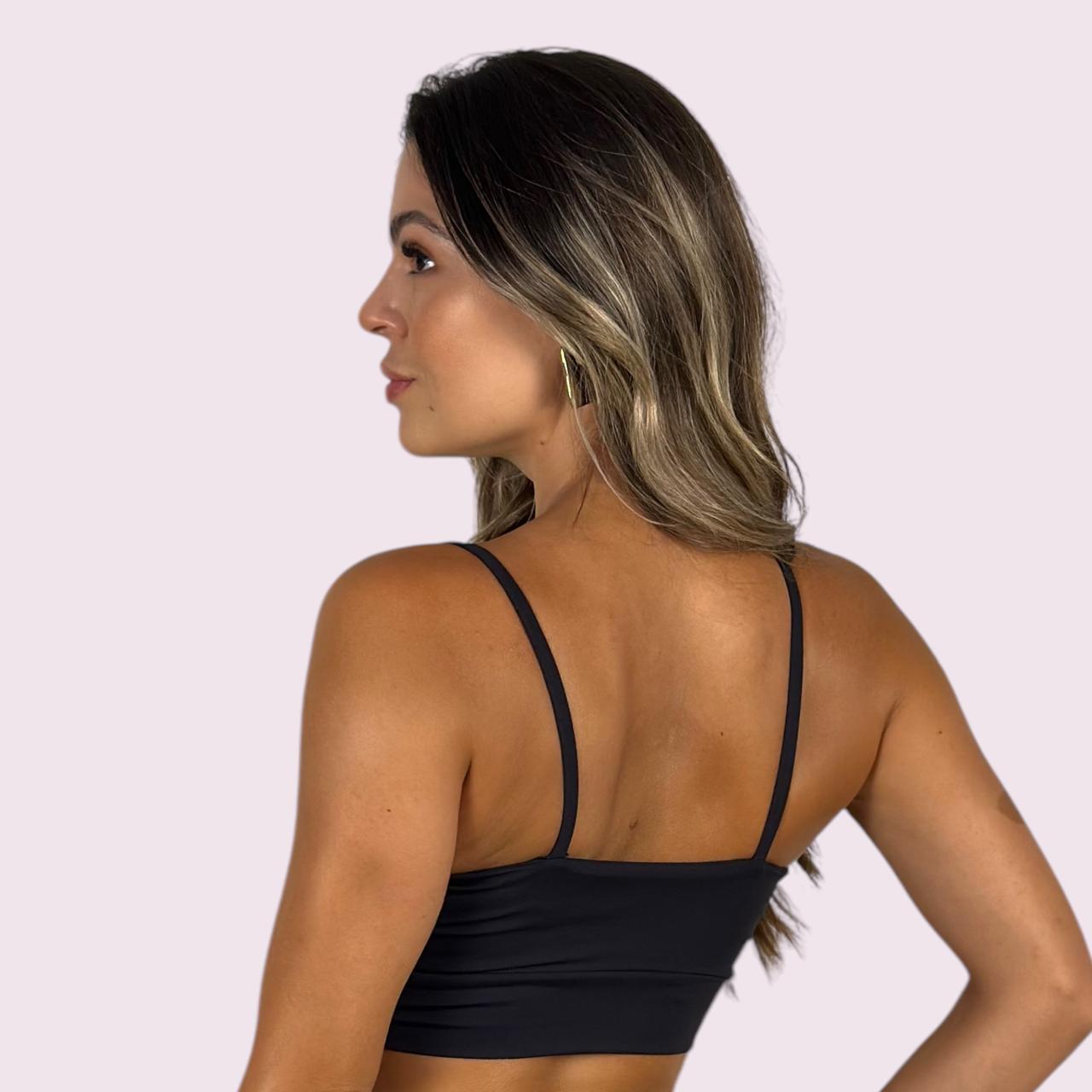 Top Isa Suplex Preto com Shallow Preto