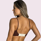 Top Yasmim Suplex Coffee com Off White