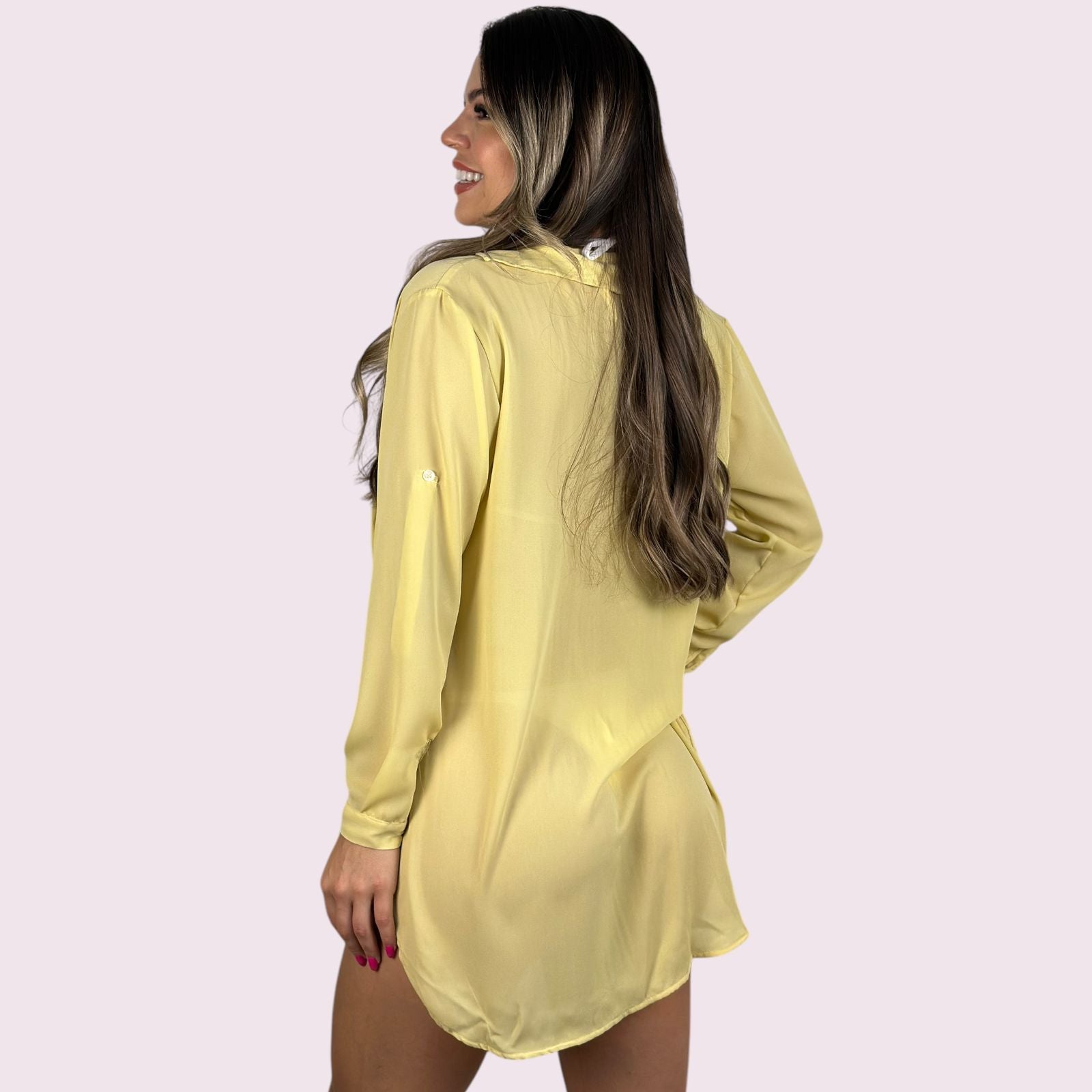 Camisa de Praia Amarelo Candy G/GG