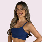 Top Isa Cotelê Marinho