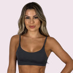 Top Yasmim Suplex Grafite com Amarelo Neon