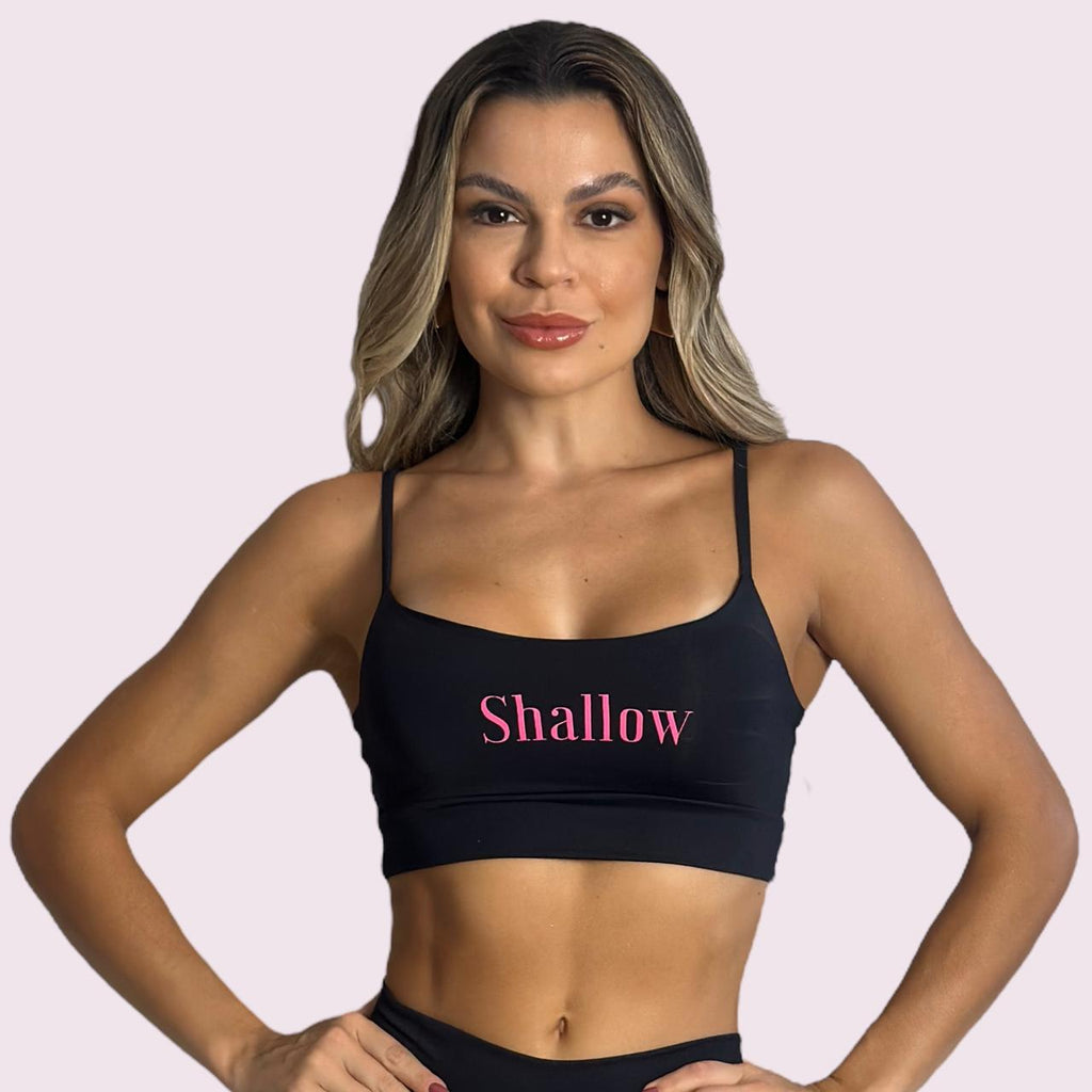 Top Isa Suplex Preto com Shallow Pink