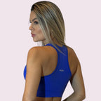 Top Ilusion Suplex Azul com Tule