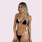 Biquíni Shimmer Preto com Branco