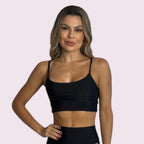 Top Isa Metalizado Preto