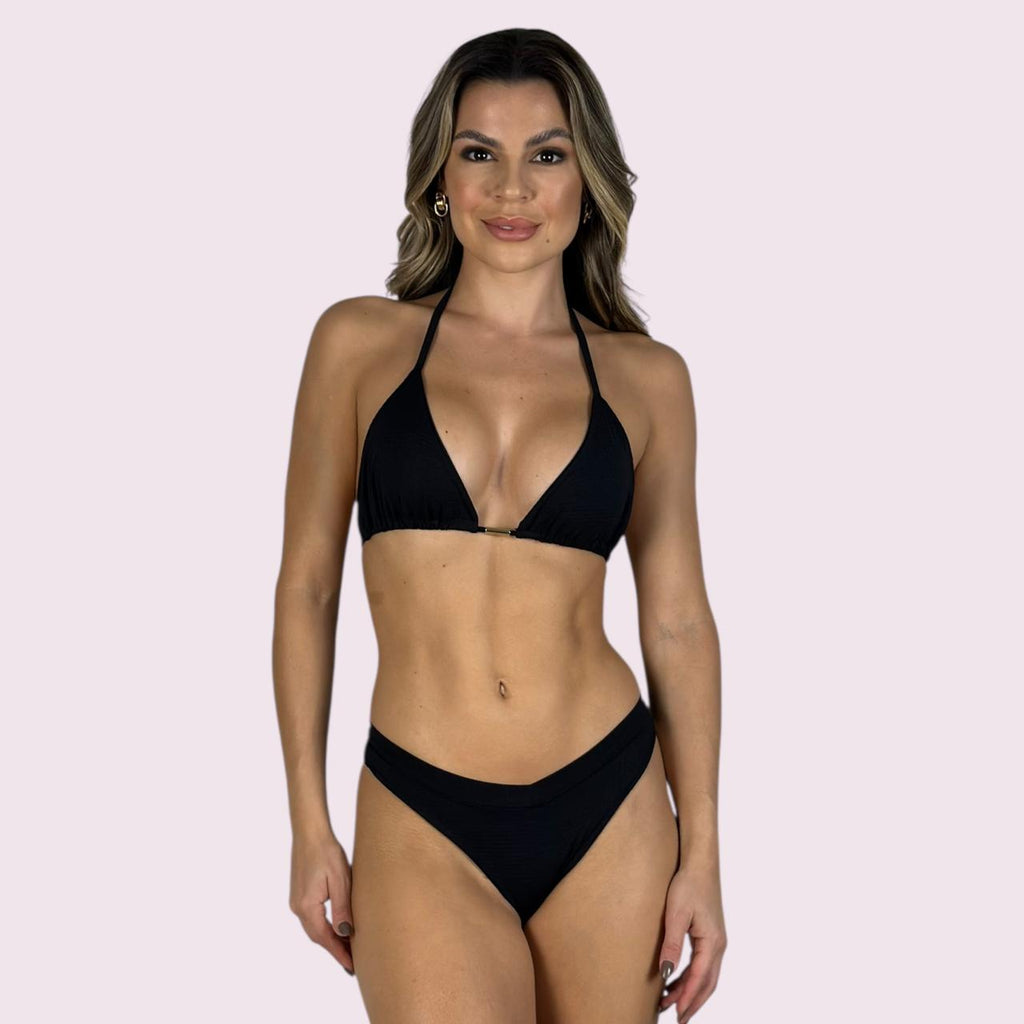 Biquíni Itapema Texturizado Preto