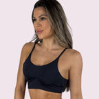 Top Yasmim Preto com Elástico Pink Shallow