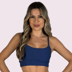 Top Isa Cotelê Marinho