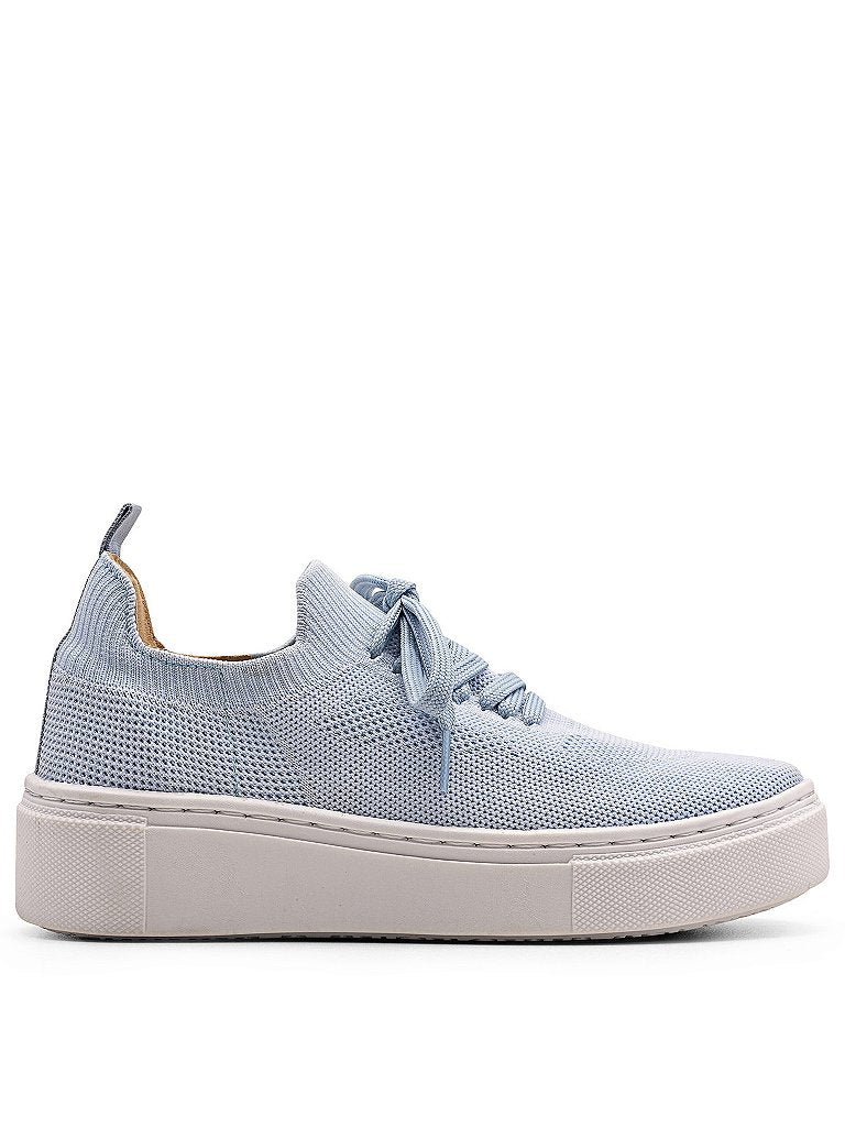 Tênis Meia Casual Knit Azul Claro
