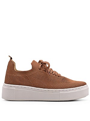 Tênis Meia Casual Knit Azul Claro