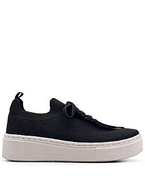 Tênis Meia Casual Knit Azul Claro
